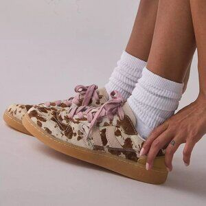 Coolway Women's Goal Animal Print Sneaker color: Cow